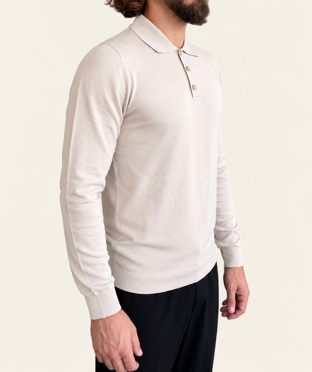 Maglia polo beige
