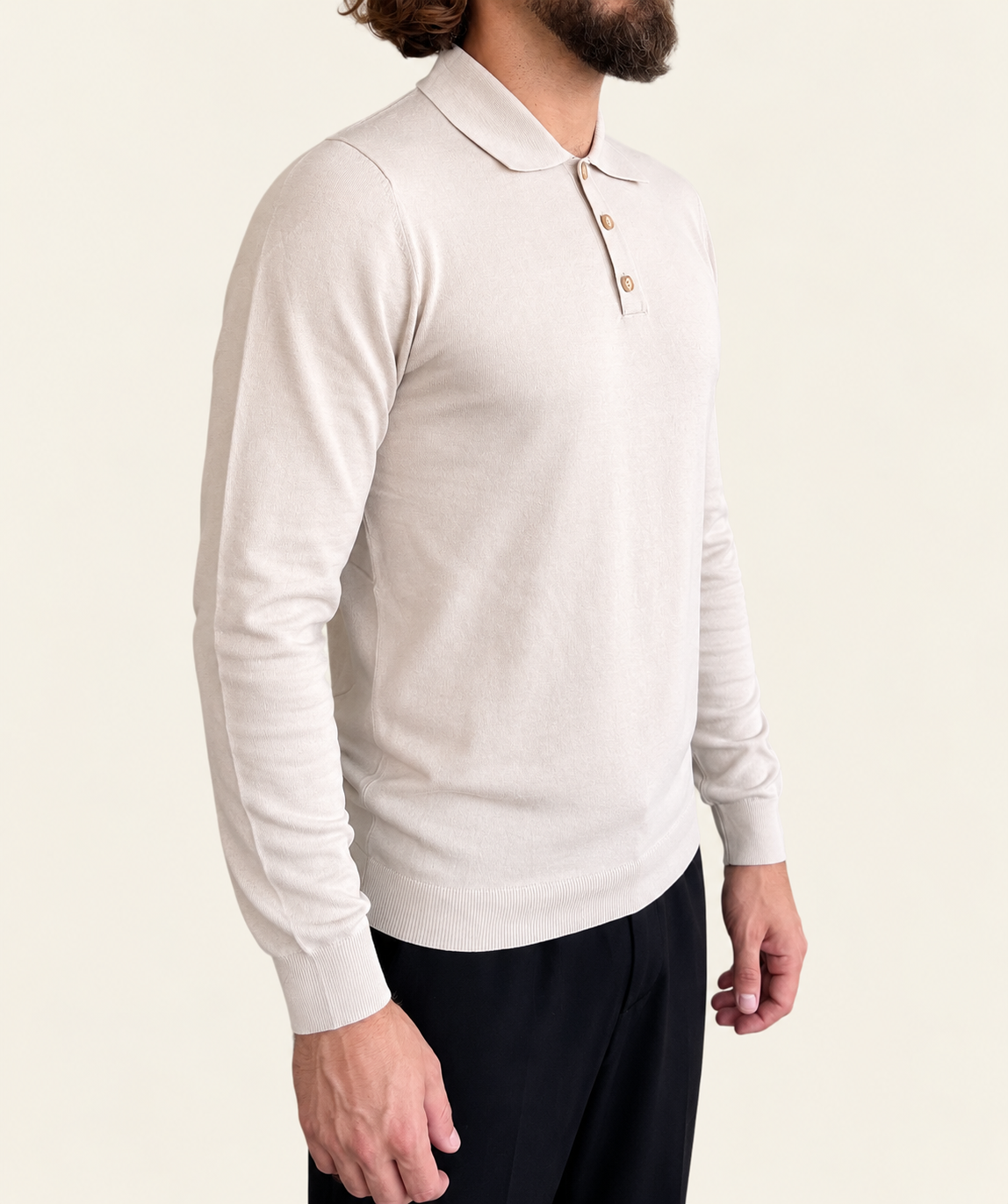 Maglia polo beige