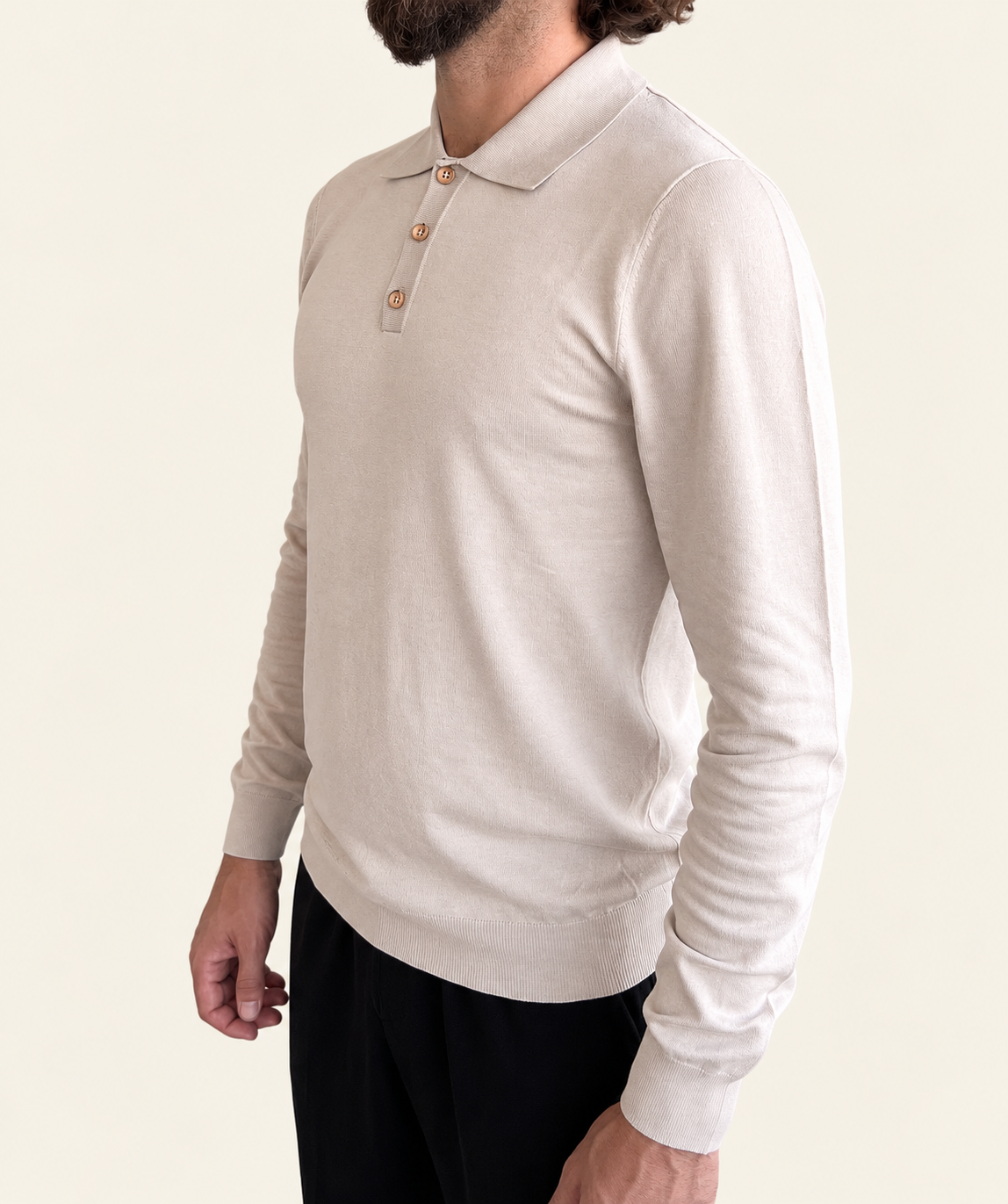 Maglia polo beige