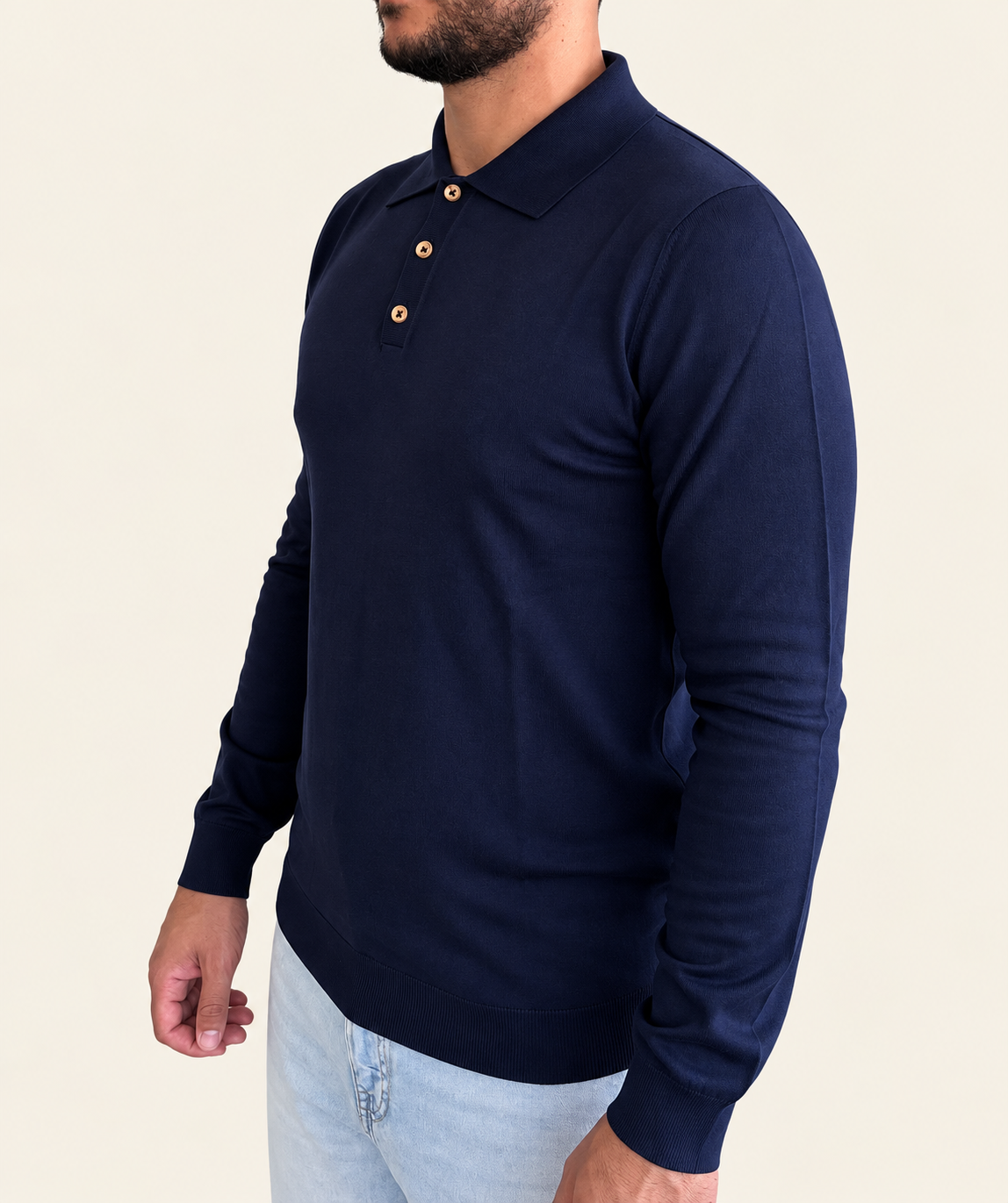 Maglia polo beige