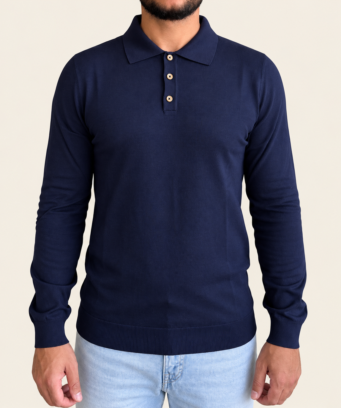 Maglia polo beige